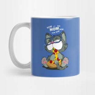 Pizza Cat! Blue Mug